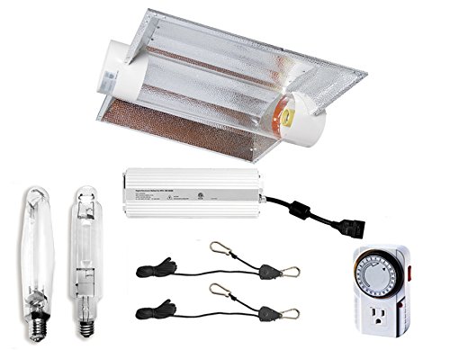 Hydro Crunch 400-Watt Grow Light Digital Dimmable HPS & MH System for Plant - 6" Air Cooled Tube with XL Wing