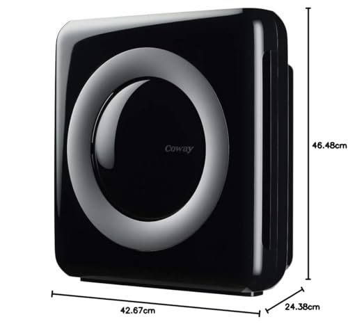 Coway Airmega AP-1512HH(W) True HEPA Purifier with Air Quality Monitoring, Auto, Timer, Filter Indicator, and Eco Mode, 16.8 x 18.3 x 9.7, White