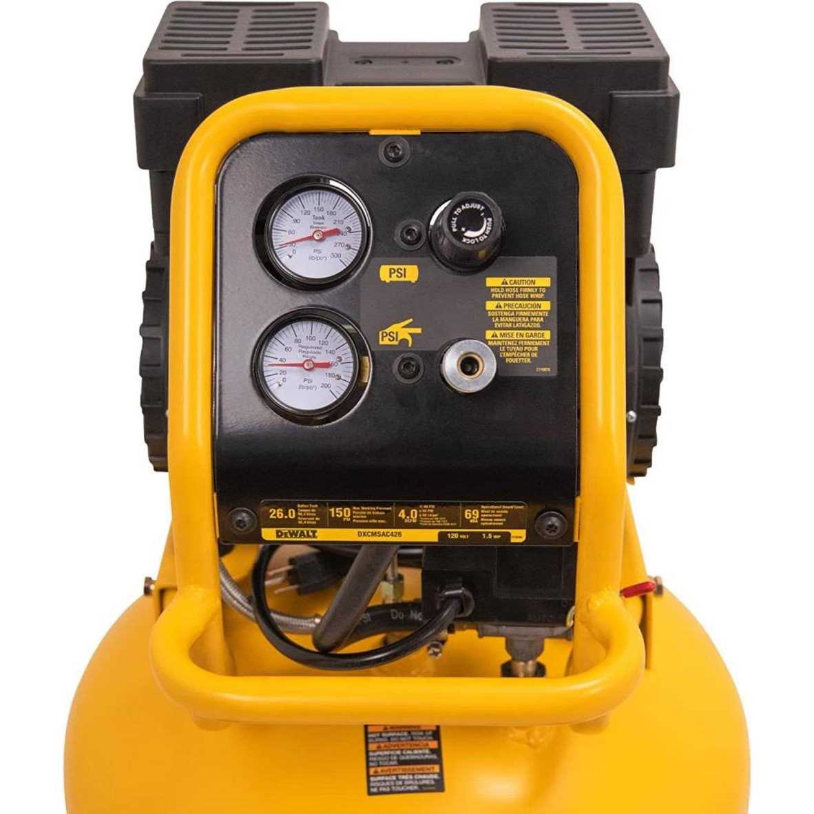 DeWalt 2-HP 26-Gallon Vertical Ultra Quiet Air Compressor DXCMSAC260 - Shop Hardware Tools Online Store