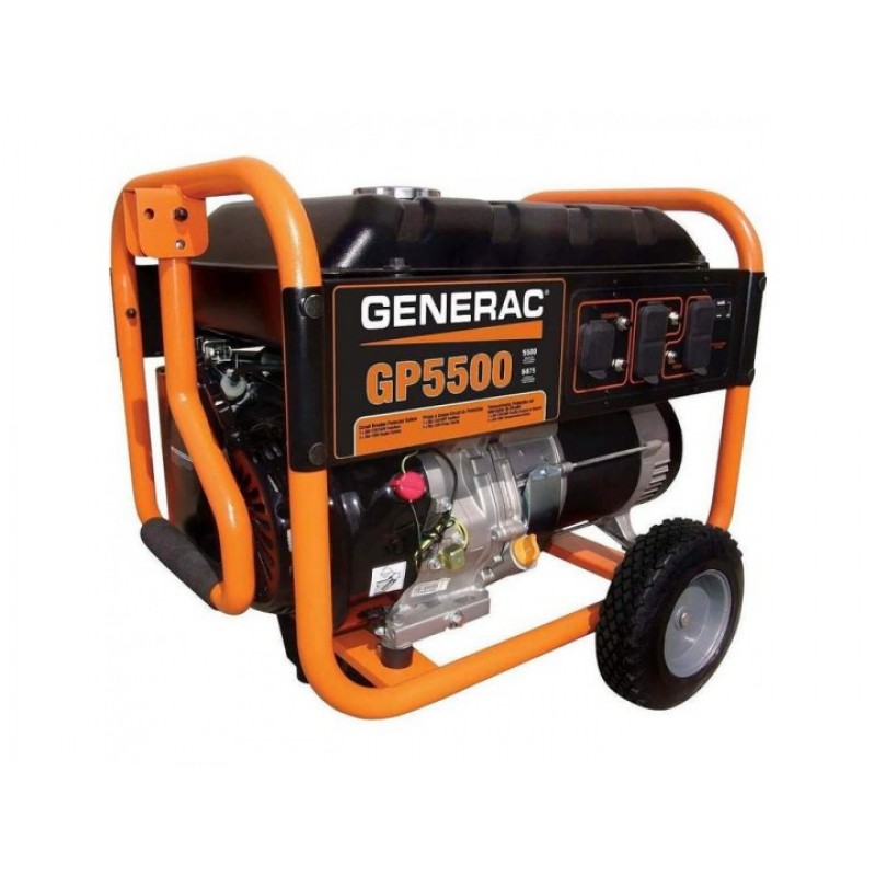 Generac GP5500 389cc 5,500-Watt 120/240-Volt Recoil Start Portable Generator – 5939