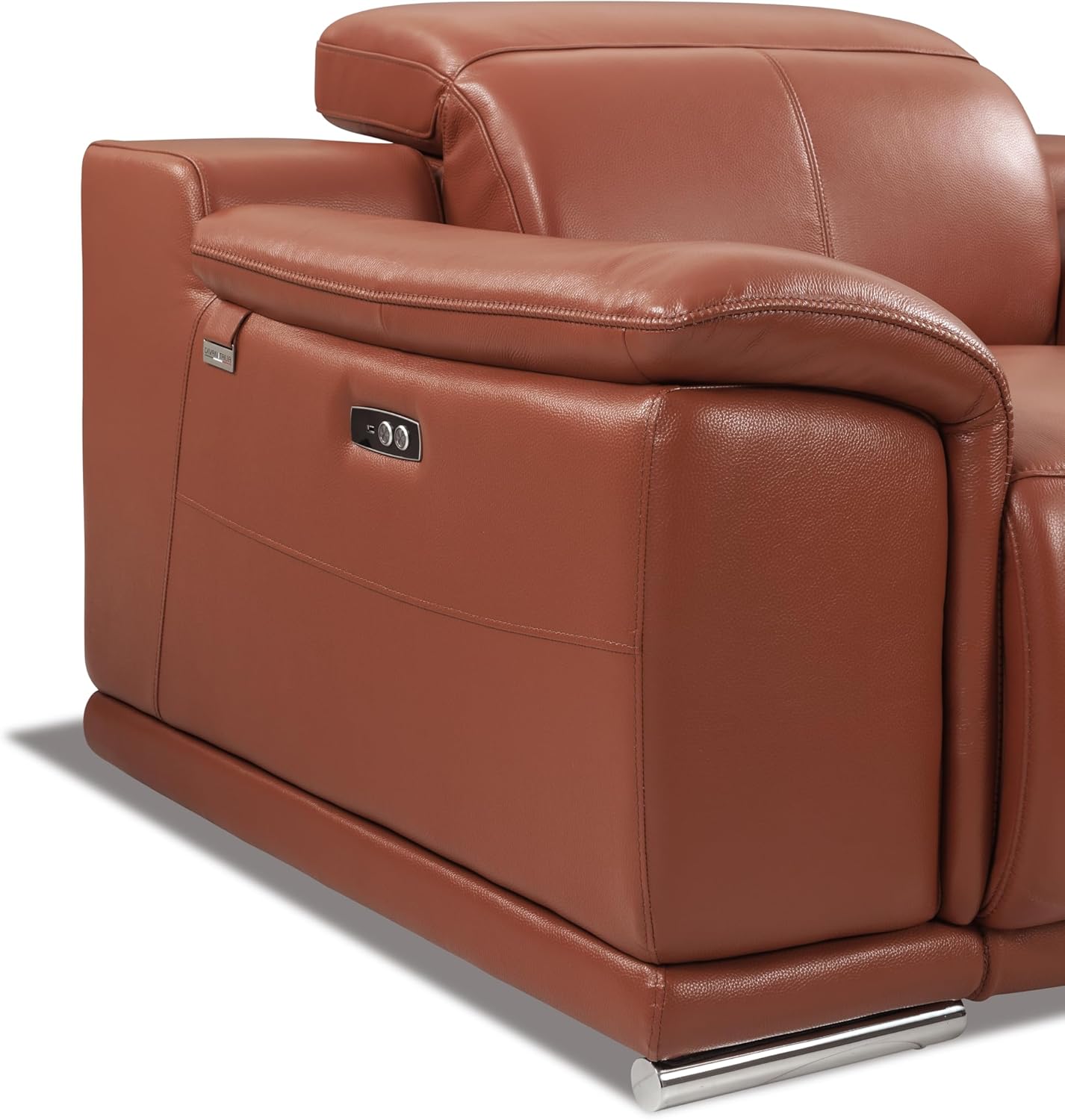 Global United Genuine Italian Leather Power Reclining Loveseat