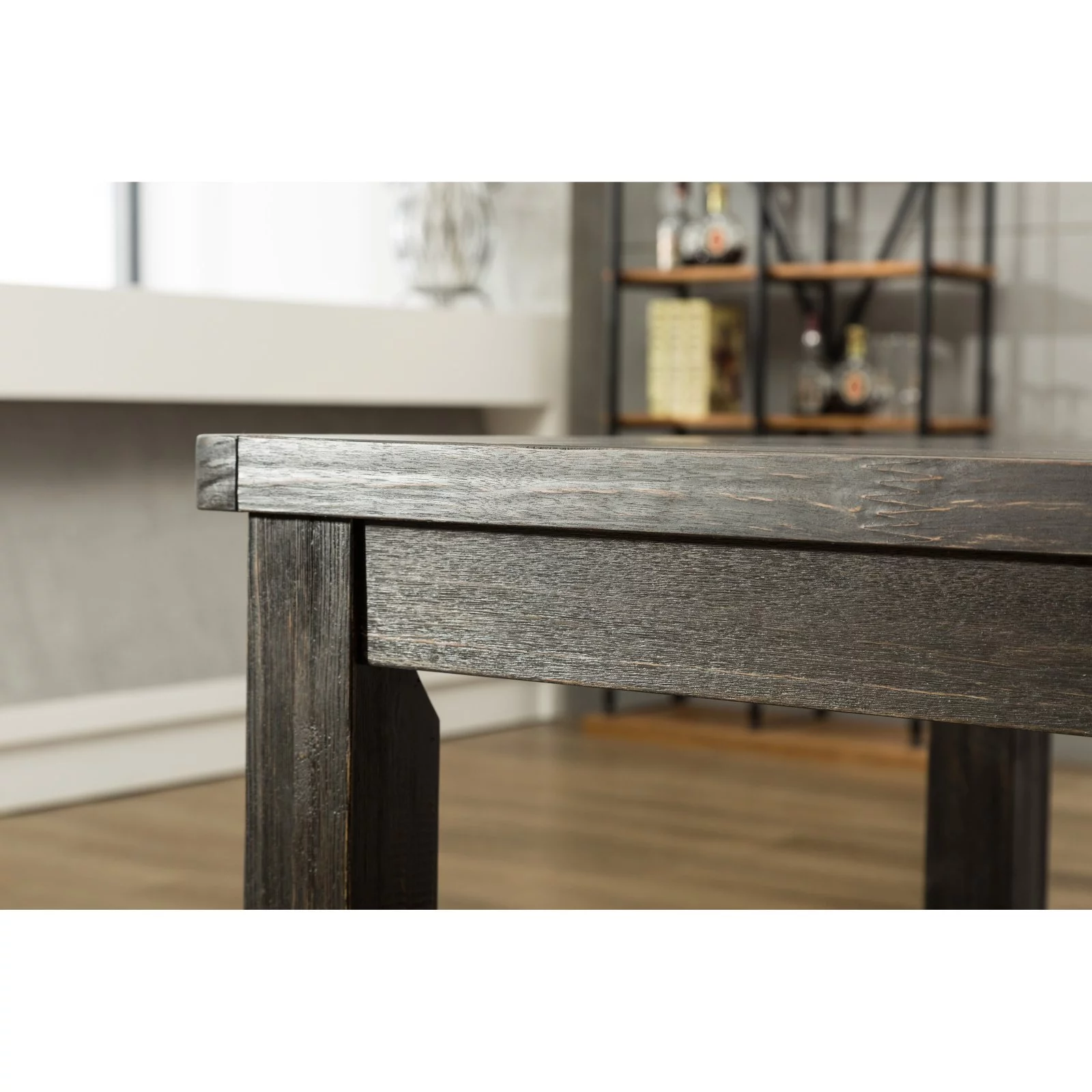 Roundhill Furniture Lotusville 64 in. Rectangular Wooden Dining Table