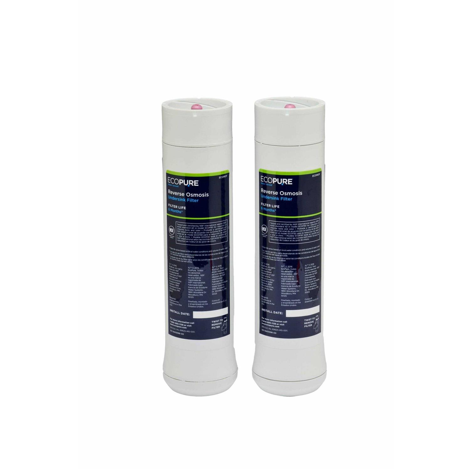 EcoPure Reverse Osmosis Under Sink Water Filtration System