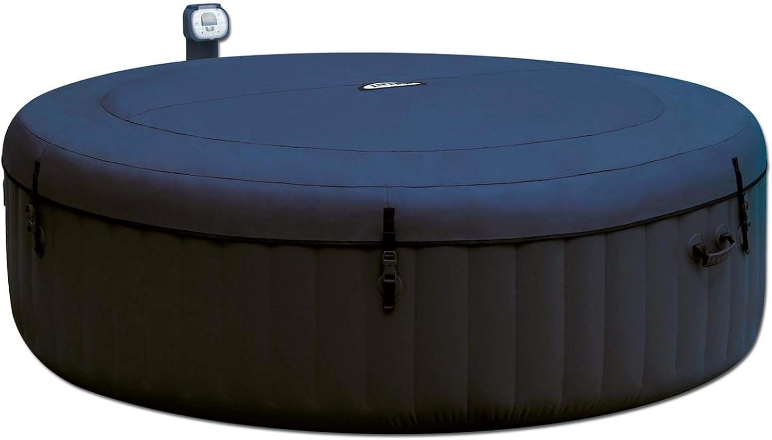 Intex 28409E PureSpa 6 Person Home Inflatable Portable Heated Round Hot Tub Spa 85-inch x 28-inch with 170 Bubble Jets and Built in Heat Pump, Blue