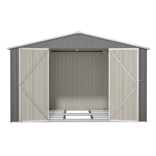 6x4 Ft Outdoor Storage Shed, Heavy-Duty All-Weather Tool Shed with Lockable Doors, Durable Resin Construction for, Patio & Backyard Organization Black