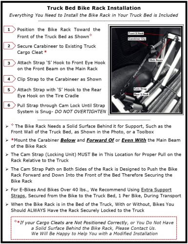 Truck Bed - All-Aluminum Truck Bed 2 Bike Rack Full Size Trucks- Holds 2 Standard Bikes - Effort-Free Installation Ideas