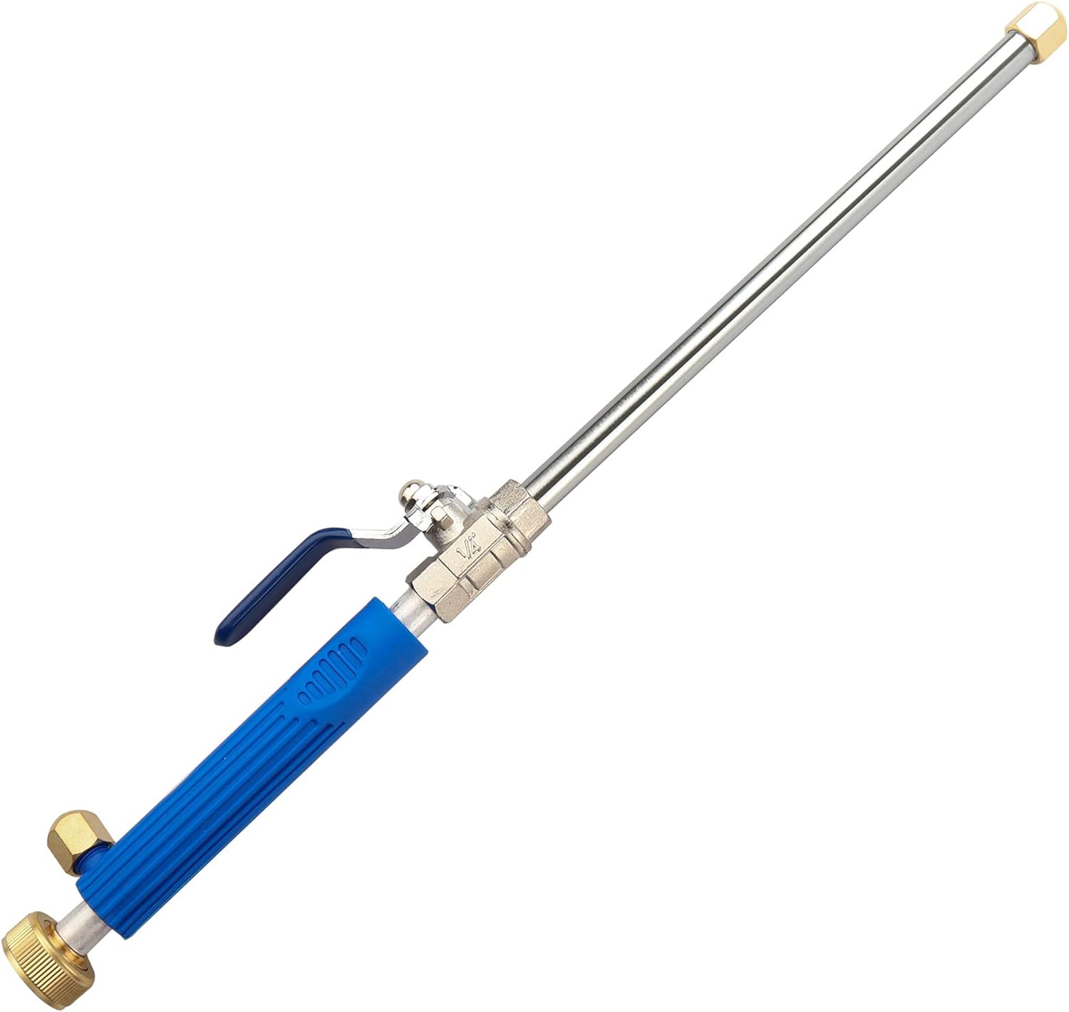 YunGuoGuo High Pressure Power Washer Sprayer Wand with Flexible Hose Nozzle, 39'' Hydro Jet Power Washer Cleaning Tool, Wand Lance for Gutter Patio Car Pet Window Glass Blue Pack of 2