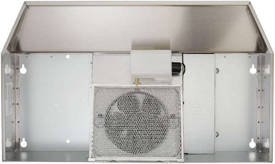 Broan-NuTone 403004 Range Hood Insert with Light Exhaust Fan for Under Cabinet, 30, Stainless Steel, 6.5 Sones, 160 CFM