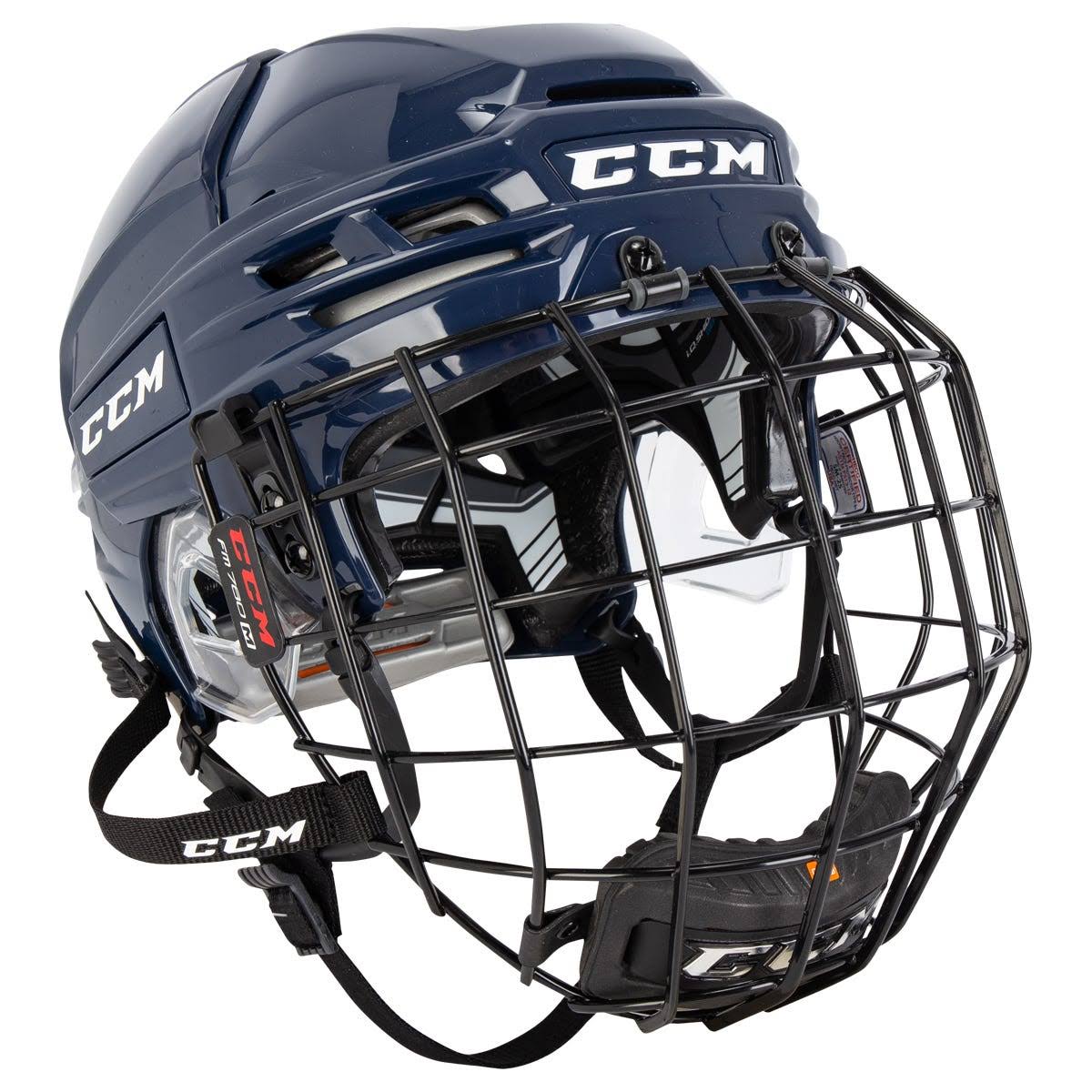 CCM Tacks 910 Hockey Helmet Combo - Navy - M