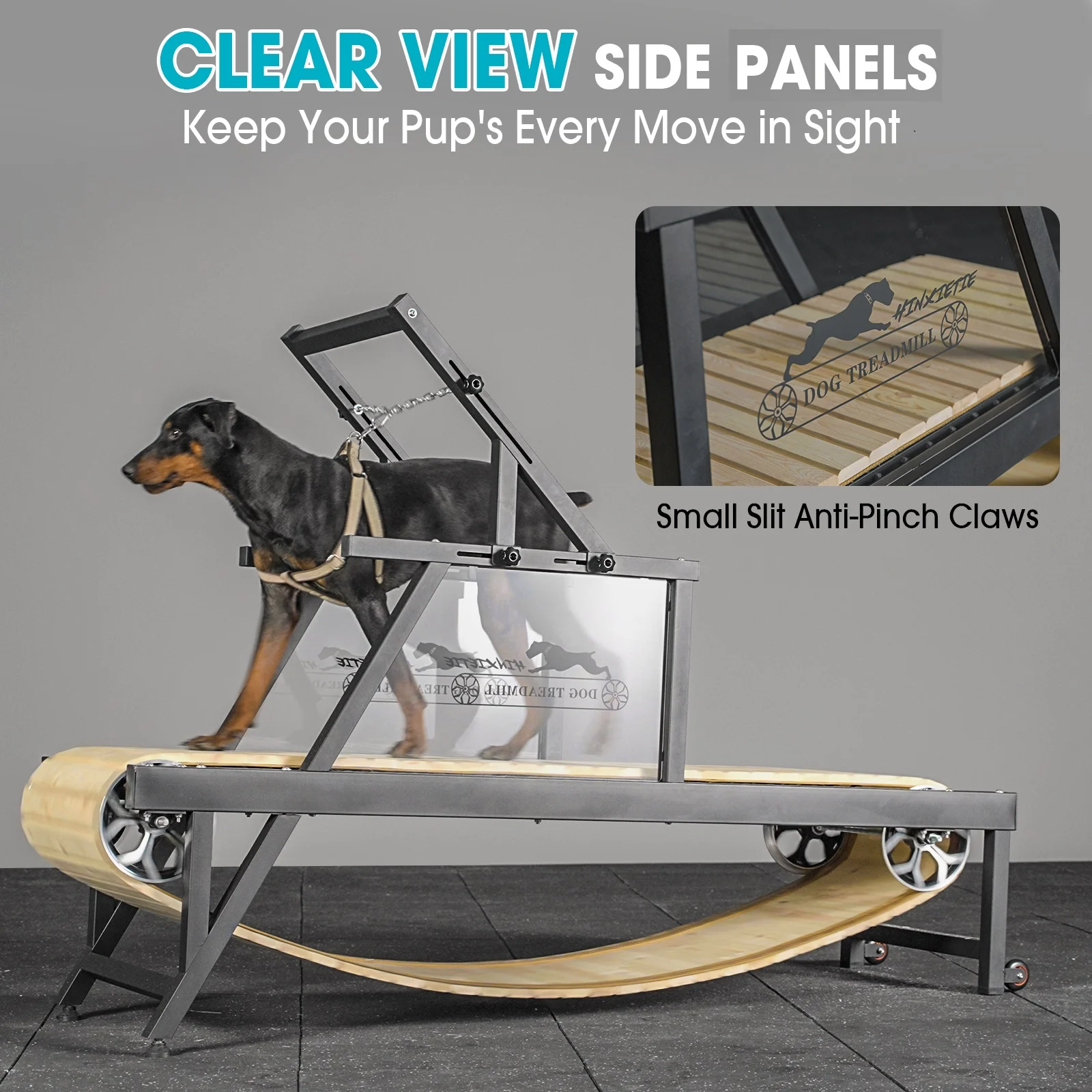Syedee Dog Treadmill for Large Dogs, Dog Slatmill for Healthy & Fit Dog Life, Dog Treadmill for Indoor & Outdoor. Dog Treadmill for Dogs up to 250 lb