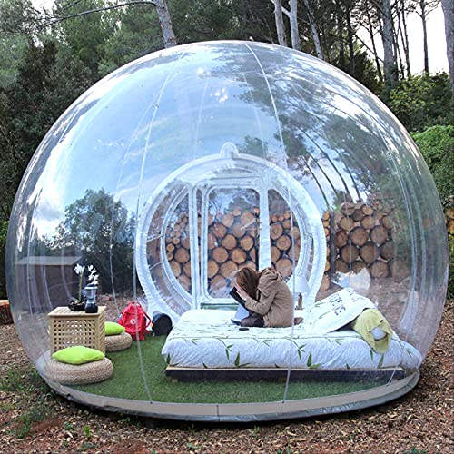 4M/13ft Inflatable Bubble Tent Clear Luxurious 2M Single Tunnel Inflatable Dome Bubble House Transparent Large Outdoor Tents for Camping Backyard Large Family Tents