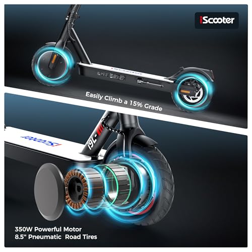 iScooter Electric Scooter for Adults, 18/12 Miles Long Range,22/19/18 Mph Top Speed, Commuting Electric Scooter with Cruise Control, Double Braking Systems Escooter for Adults and Teens