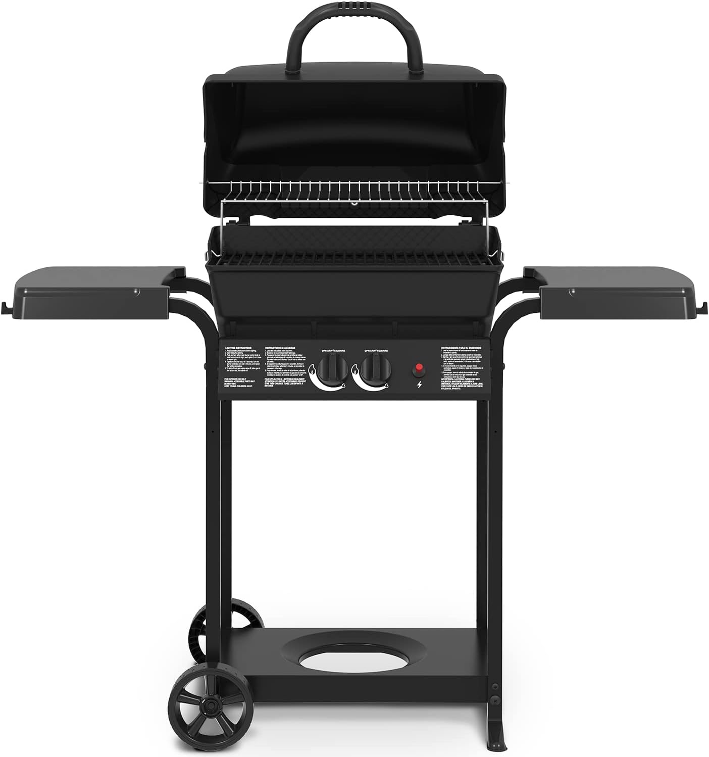 24025BMT, Cast 2-Burner, Liquid Propane Gas Grill, Black