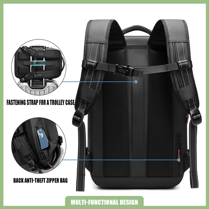 Muzuja Vacpack Backpack, Vacuum Large-capacity Compression Backpack, Water Resistant, Anti Theft Vacpack Vacuum Backpack