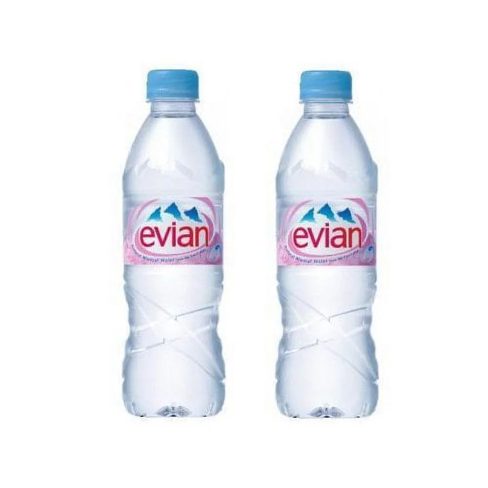 Evian - Spring Water - 500 mL (2 Plastic Bottles)