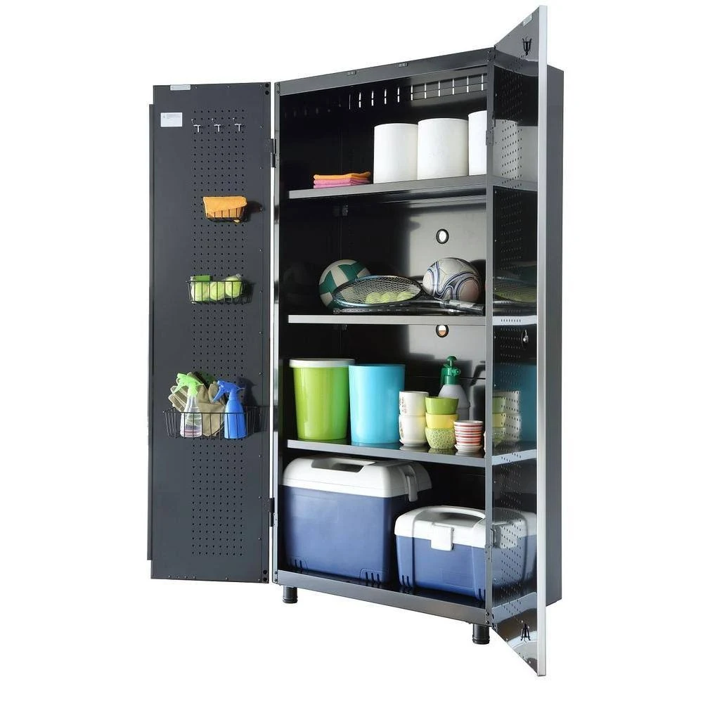 Husky 36 in. W x 1 in. H x 15 in. D Steel Shelf Set for 36 in. Tall Garage Cabinet (2-Pack)