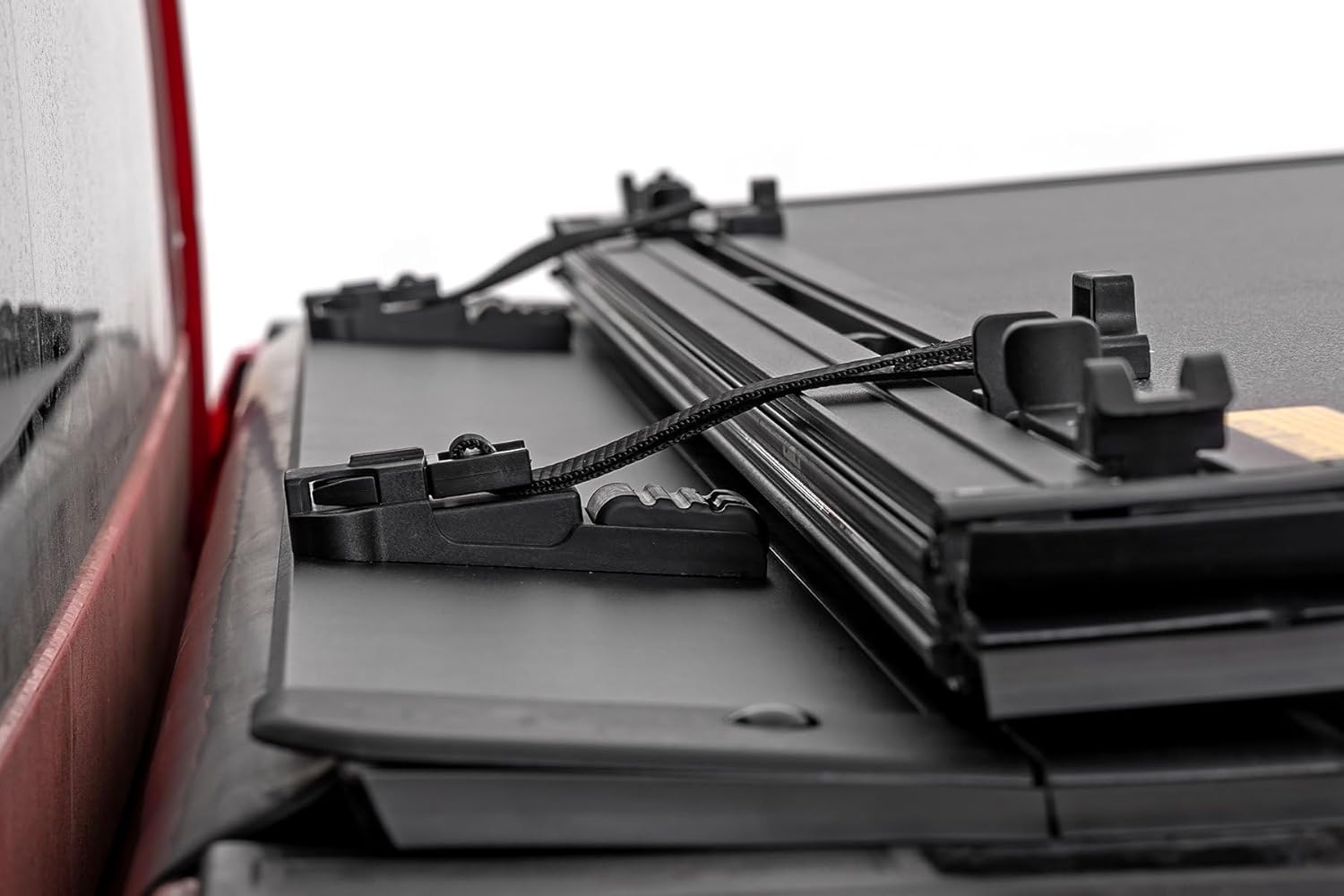 Rough Country Hard Tri Fold Truck Bed Cover, Truck Tonneau Covers for Chevy Silverado 1500/GMC Sierra 1500 (2019-2024) - 5'10 (69.3-69.9") Truck Bed Cover, Tonneau Cover Fits Multipro & Flex Tailgates
