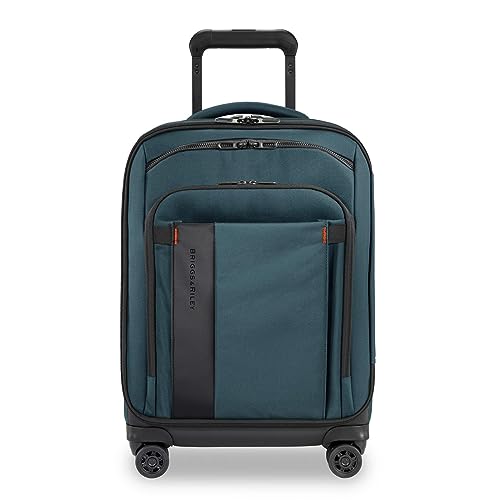 Briggs & Riley Domestic 22" Carry On Expandable Spinner - Luggage for Travel, Suitcases with Wheels, Softside Rolling Bag for Men & Women, Self-Repairing Zipper - ZDX Collection, Hunter