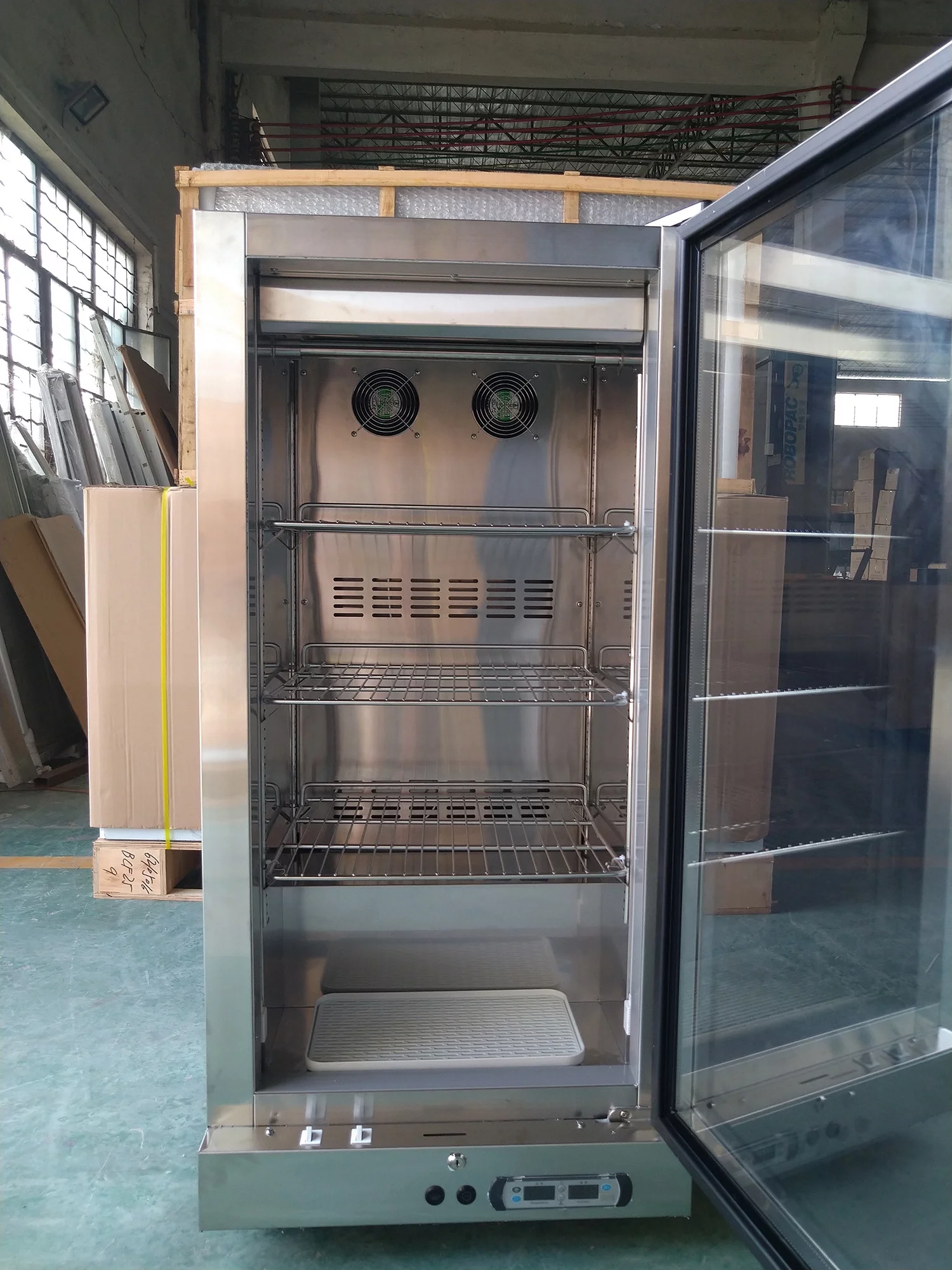 Kolice Commercial Dry Aging Beef Fridge Showcase, Steak Aging Cabinet, Beef Display Fridge-268L,4 Tiers