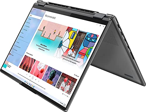 Lenovo Yoga 7i 16 inch 2.5K Touchscreen (2560 x 1600) 2-in-1 convertible Laptop computer, Intel Evo Platform, Core i5-1240P, 8GB Memory, 512GB SSD, Backlit Keyboard, Storm Grey