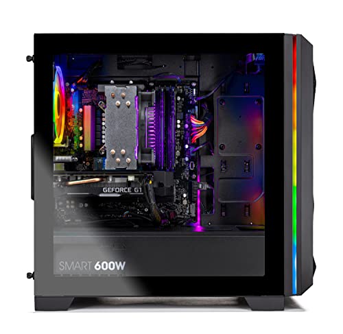 SkyTech Archangel 3.0 Gaming Computer PC Desktop - Ryzen 5 3600 6-Core 3.6GHz, RTX 2060 6G, 500GB SSD, 16GB DDR4 3000, RGB Fans, AC WiFi, Windows 10 Home 64-bit, White