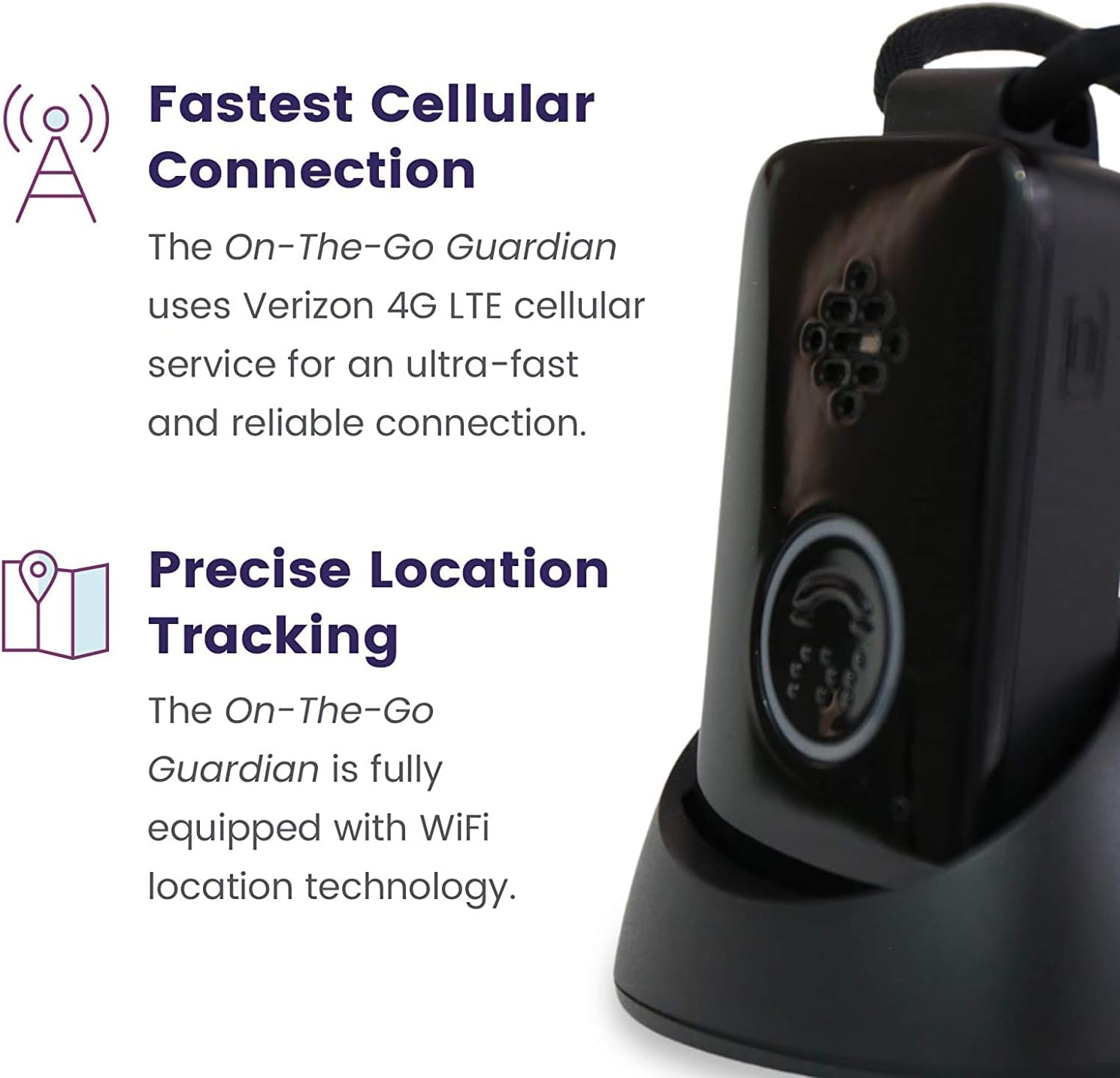 Medical Guardian On-The-Go Alert Button for Seniors — Water Resistant Medical Alert Call Button — 24/7 Wireless Emergency Button with Clear Two-Way Speaker — 4G LTE Cellular (1 Month Included) Pack of 2