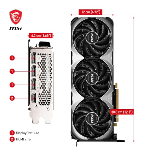 MSI GeForce RTX 4060 Ti Ventus 2X Black 8G OC Graphics Card -NVIDIA RTX 4060 Ti, 8GB GDDR6 Memory, 18Gbps, PCIe 4.0, DLSS3