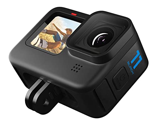 GoPro HERO11 (Hero 11) Black - Waterproof Action Camera with 5.3K Ultra HD Video, 27MP Photos, 1/1.9" Image Sensor, Live Streaming, Webcam, Stabilization + 64GB Extreme Pro Card - Bundle