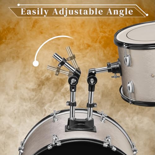 Ktaxon 22 Inch Adult Drum Set, 5-Piece Full-Size Drums Kit with Cymbal Stands, Hi-hat Stand, Sticks, Drum Pedal, Stool & Floor Tom for Beginner Teens Student (Blue)