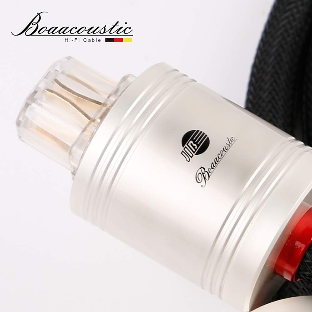 JIB Boaacoustic 4N OFC HiFi Power Cord, Male to Female Power Cable,US Plug for Subwoofer, Amplifier, DV/AV - 3ft/1M