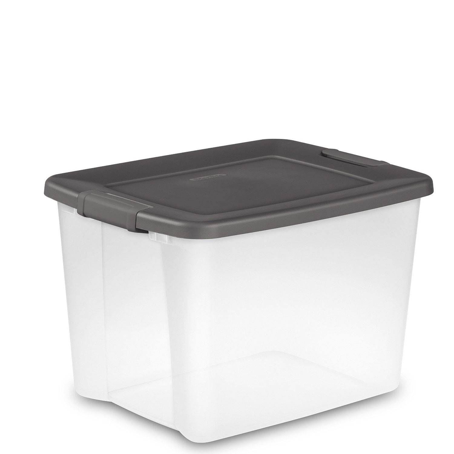 Sterilite 50 Quart Storage Clear Base Stackable Latching ShelfTote (18 Pack)
