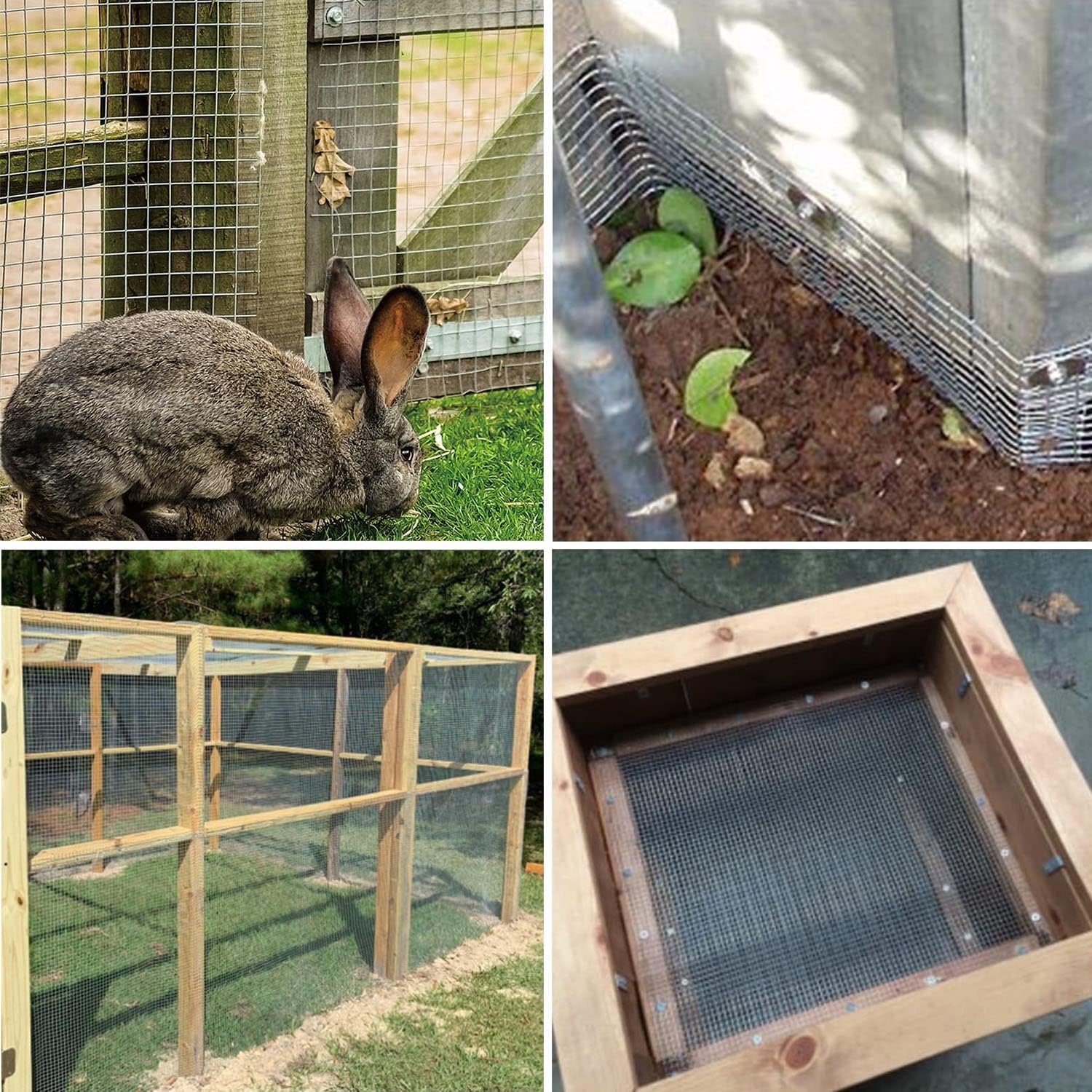 Hardware Cloth 1/2 inch 48 x 100 Ft 19 Gauge - Hot Dipped Galvanized After Welding - Chicken Wire Fencing Gopher Wire Mesh Roll Garden Fence Catio Wire Mesh Fence
