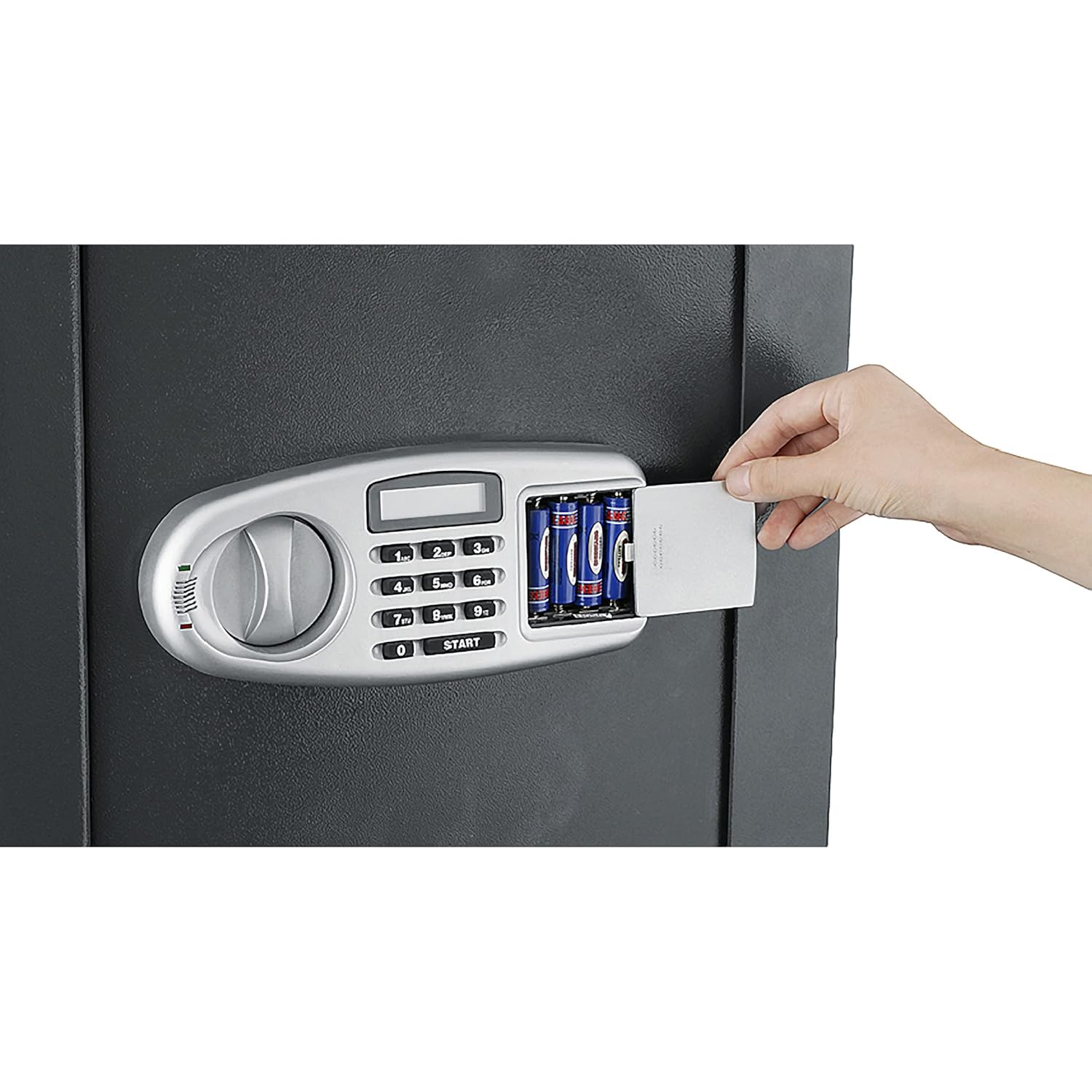 Fireproof Home Safe - Electronic Lockbox with Keypad, 2 Keys, and Interior Shelf - Protects Cash, Jewelry, Documents, and More by Paragon Safes (Gray)