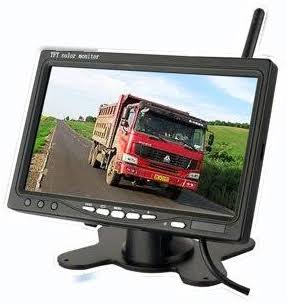 7x22 LCD Color Rear View Monitor with Wireless 4 Backup Cameras IR Night Vision Waterproof for RV Truck Trailer Bus Parking Assi