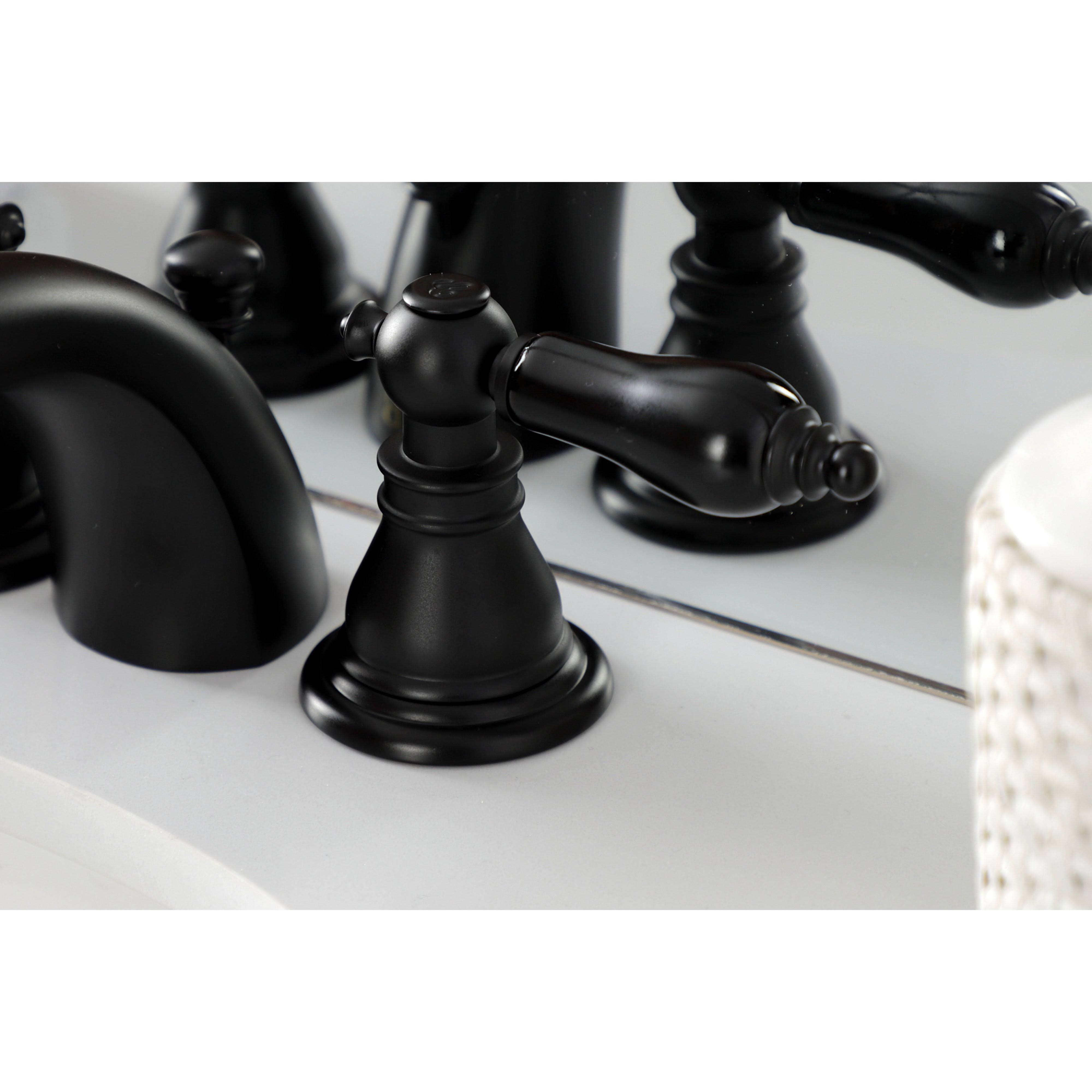 Kingston Brass KB952AKL Duchess Widespread Bathroom Faucet with Plastic Pop-Up Polished Brass