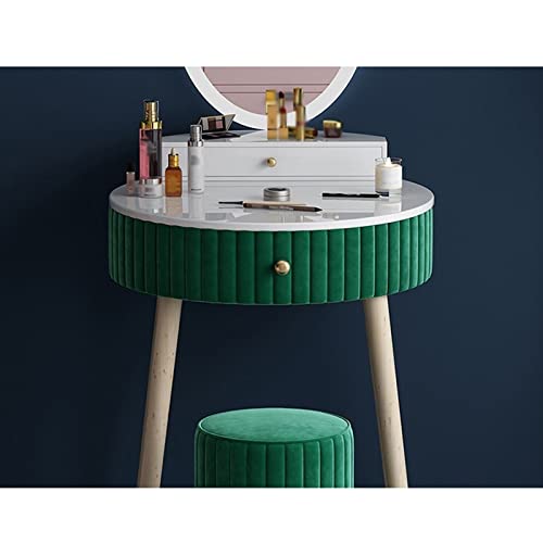 Dressing Table Single Luxury Makeup Table with Mirrorc Dressing Table for Bedroom Furniture Modern Mini Dresser Makeup Vanity Desk(D)
