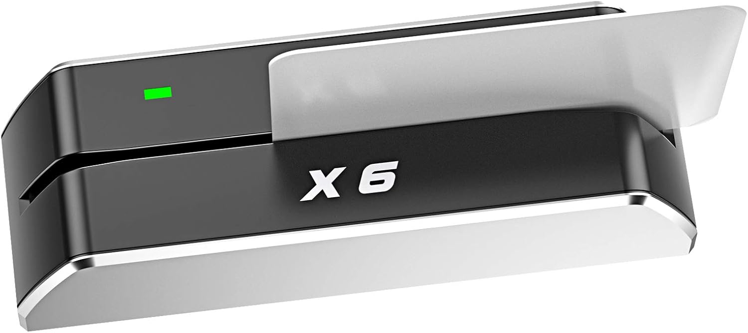 X6 BT Bluetooth Magnetic Card Reader Writer USB 3 Tracks Swipe Encoder