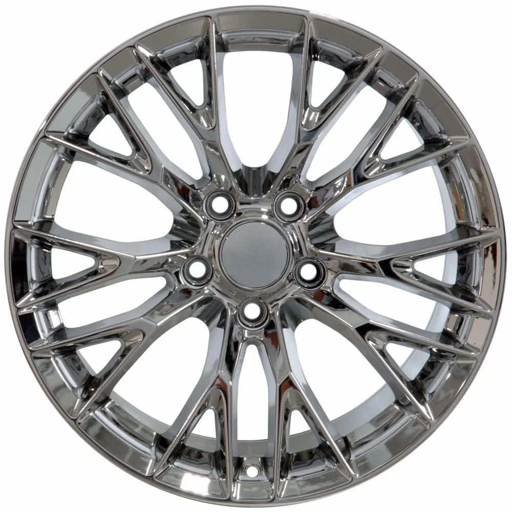OE Wheels 18 Inch Fit Corvette Camaro CV22B C7 Z06 Style Chrome 18x10.5/18x8.5 Rims Hollander 5734 SET