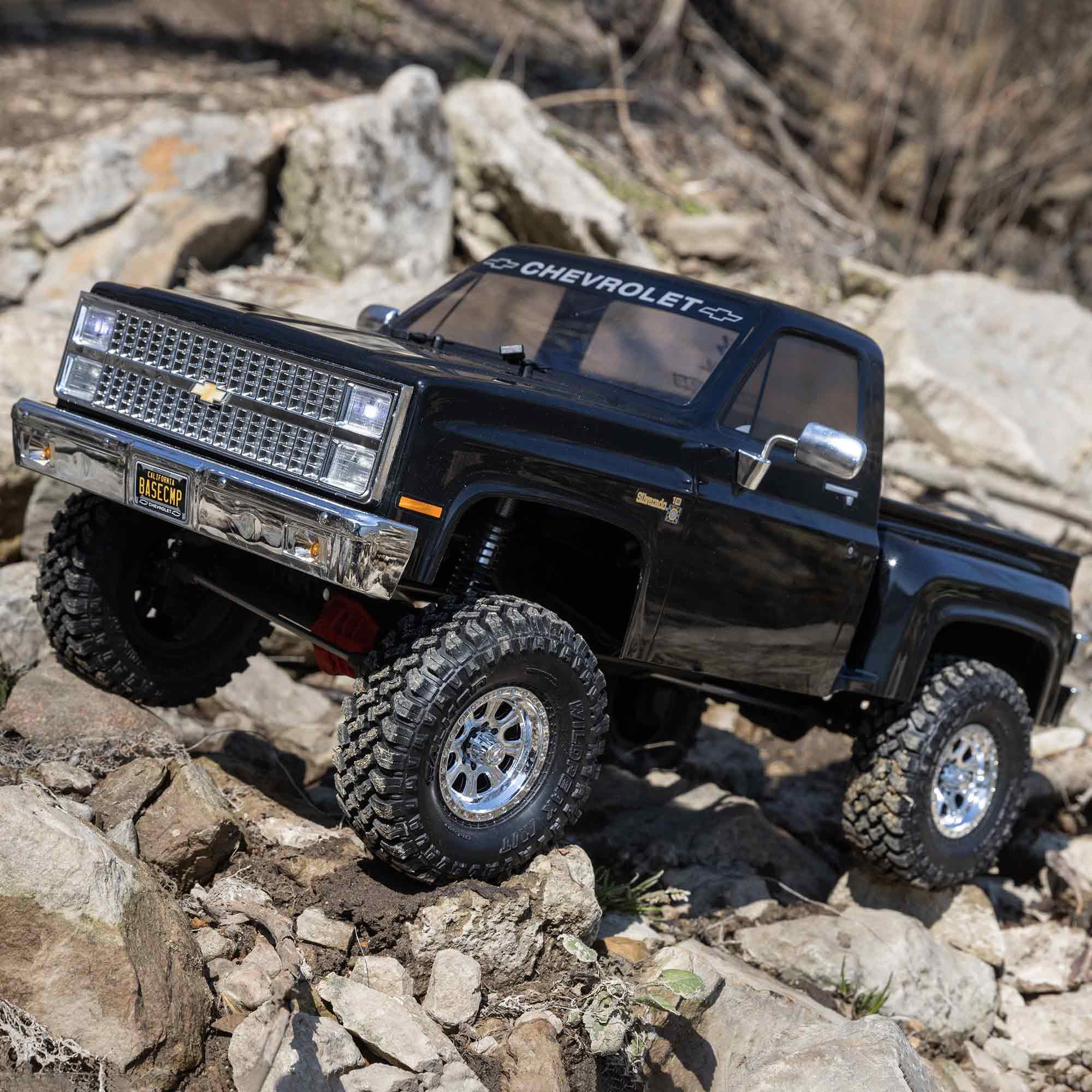 Axial RC Truck SCX10 III Base Camp 82 Chevy K10 RTR Ready-To-Run Battery and Charger Not Included Black AXI03030T2