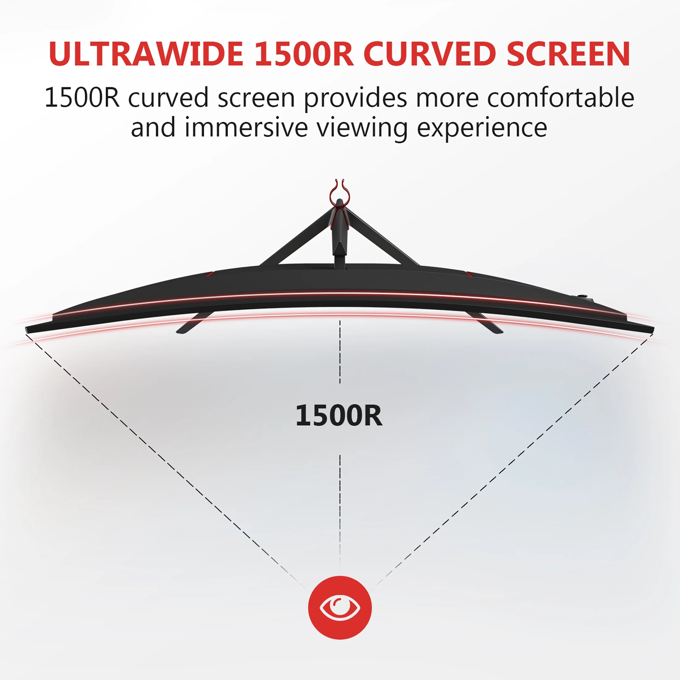Z-EDGE UG27P 27-Inch Curved Gaming Monitor 240Hz 1ms Full HD 1920x1080 LED Monitor HDMI DP Port