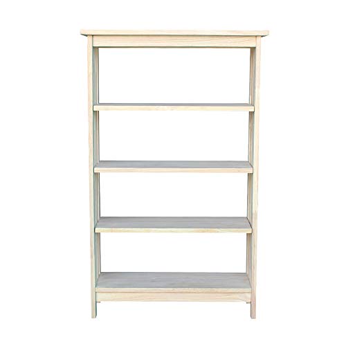 International Concepts 4 Tier Mission Shelf Unit, Unfinished