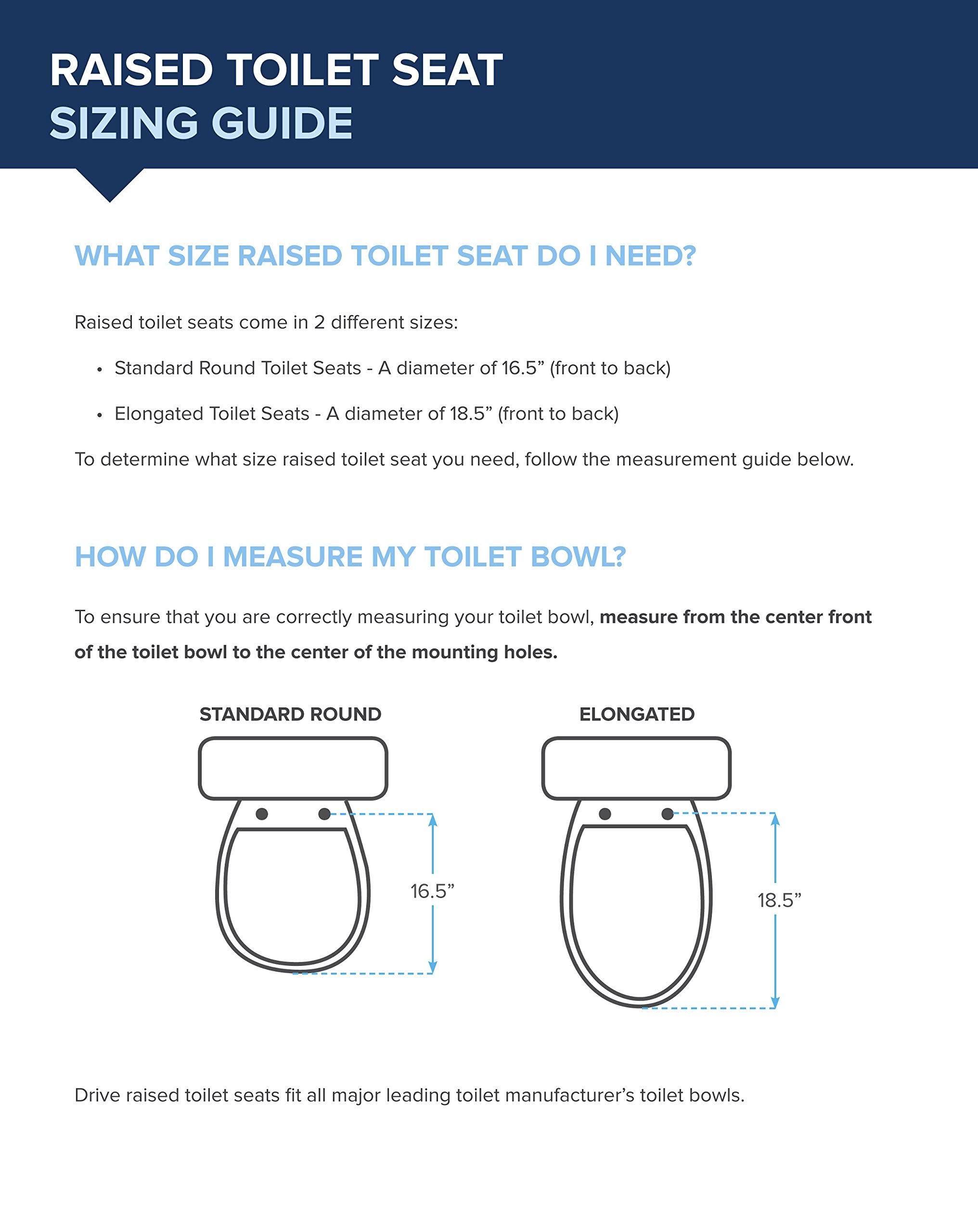Drive Medical Raised Toilet Seat with Lock 6x22