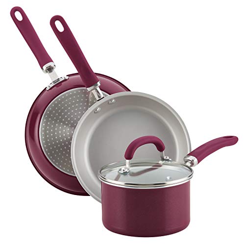 Rachael Ray Create Delicious Nonstick Cookware Pots and Pans Set, 13 Piece, Gray Shimmer