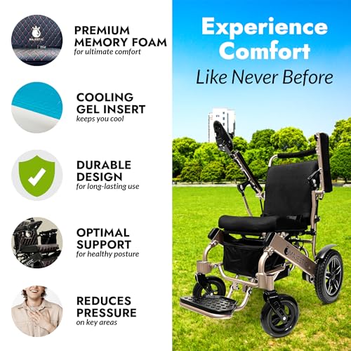 Majestic IQ-8000 Electric Wheelchairs for Adults,Foldable Lightweight Electric Wheelchair,Light Weight Folding Power Chair for Seniors,Portable Motorized Wheelchair,Durable Ultra Light Wheel Chair