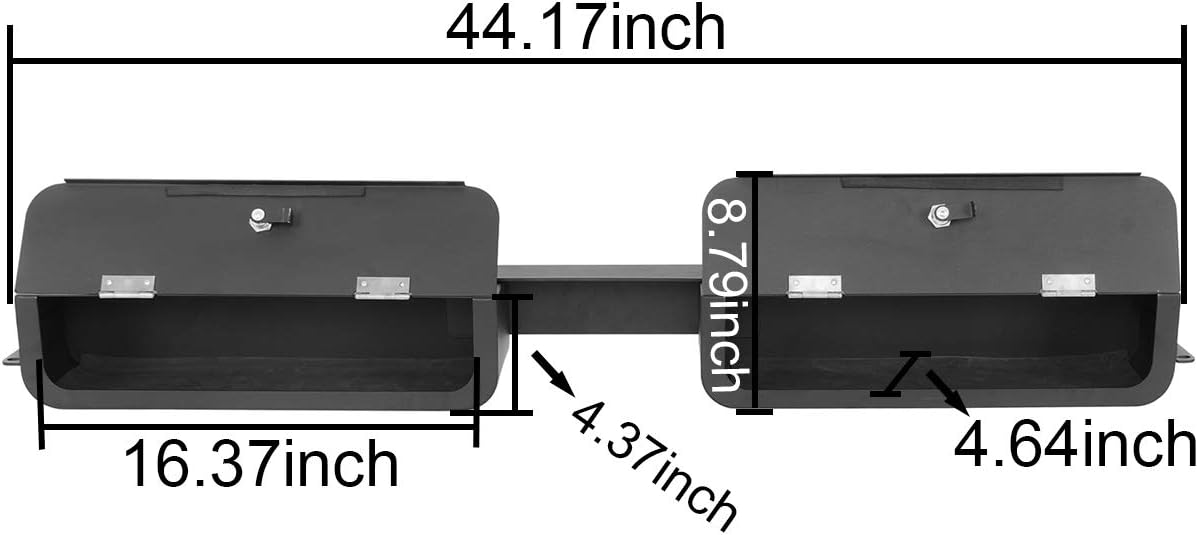 Hooke Road Wrangler Overhead Lock Box Front Seat Interior Console Storage for Jeep Wrangler TJ 97-06
