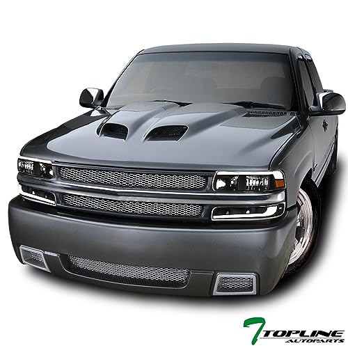 Switchback Sequential LED Strip Tube Bar Chrome Housing Crystal Headlights With Signal Bumper Lamps Amber Reflector 4-Pieces nb Compatible With 99-02 Chevy Silverado / 00-06 Suburban Tahoe