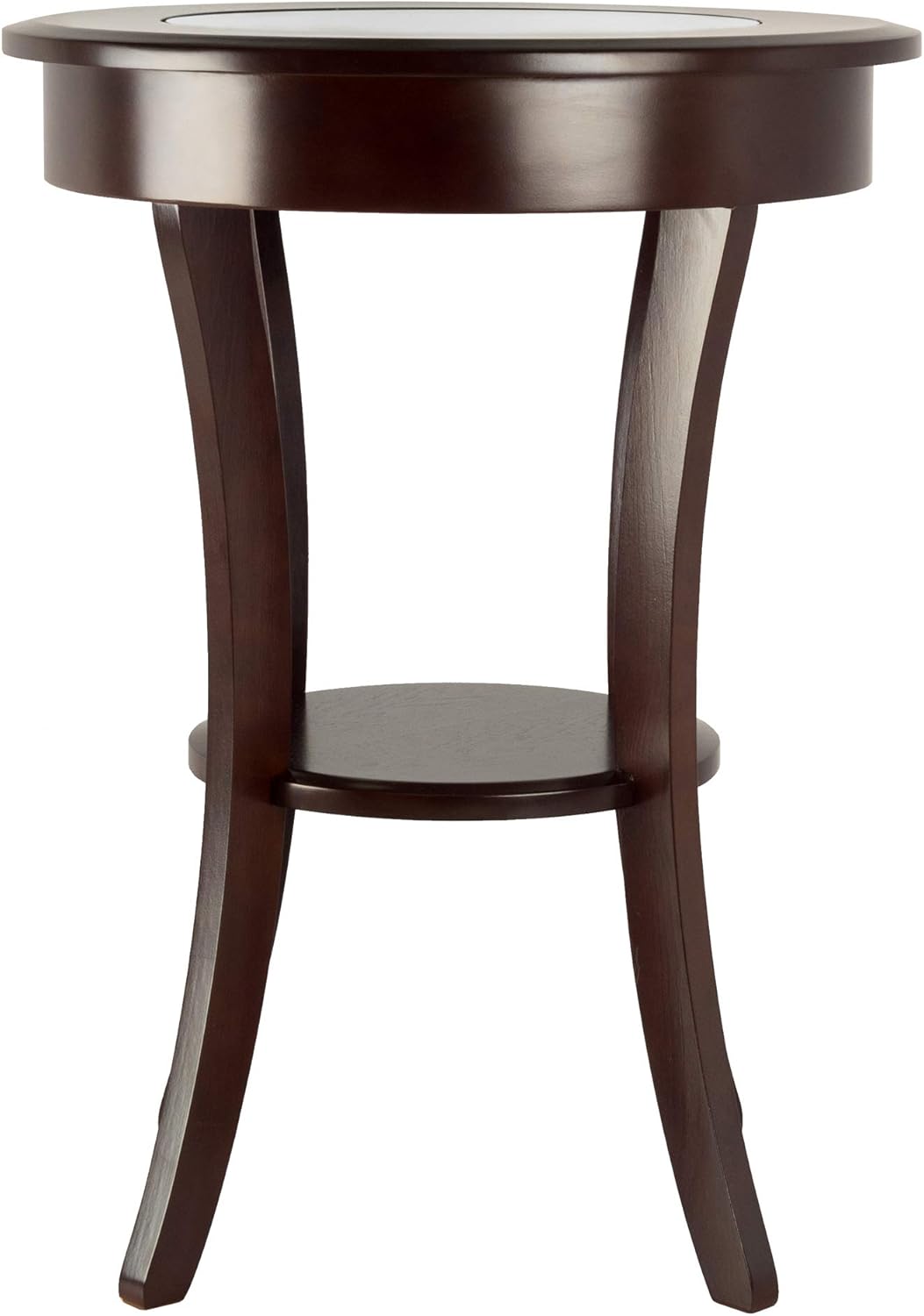 27" Cappuccino Elegant Cassie Wooden Round Accent Table