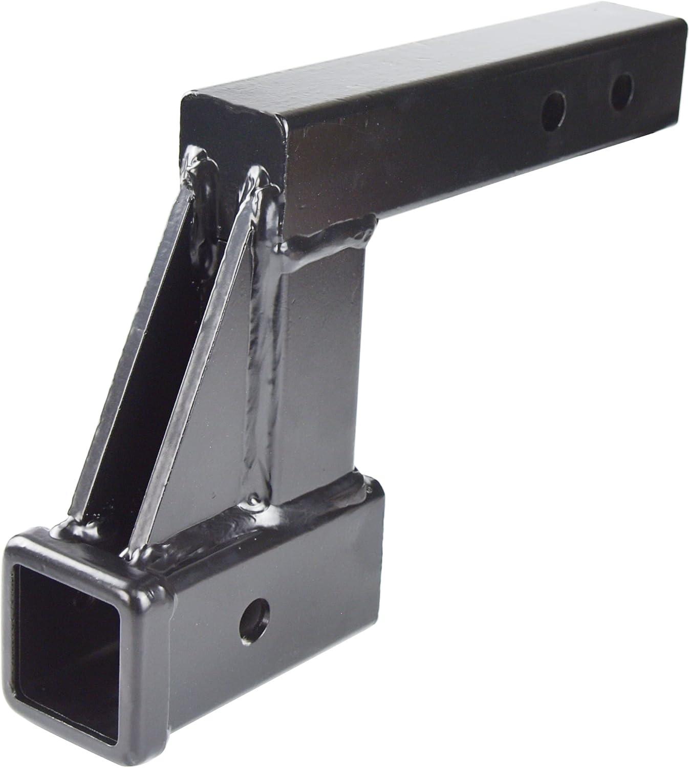 TOPTOW Trailer Hitch Extender Adapter with 6-inch Riser/Drop, 2" Receiver, 2-inch Solid Shank, 10000lbs Capacity, Anti-Rattle Bolt