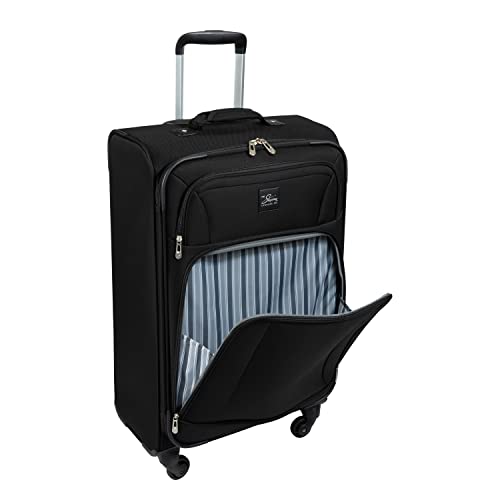 Skyway Epic Softside 4-Wheel Luggage Spinner Collection (Black, 2-Piece Set (20/24))