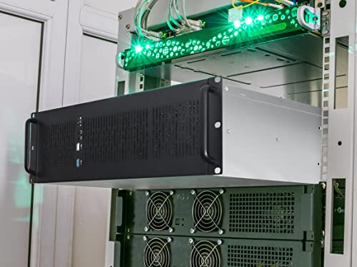 Rosewill 4U Server Chassis/Server Case/Rackmount Case, Metal Rack Mount Computer Case with 8 Bays & 4 Fans Pre-Installed (RSV-R400)